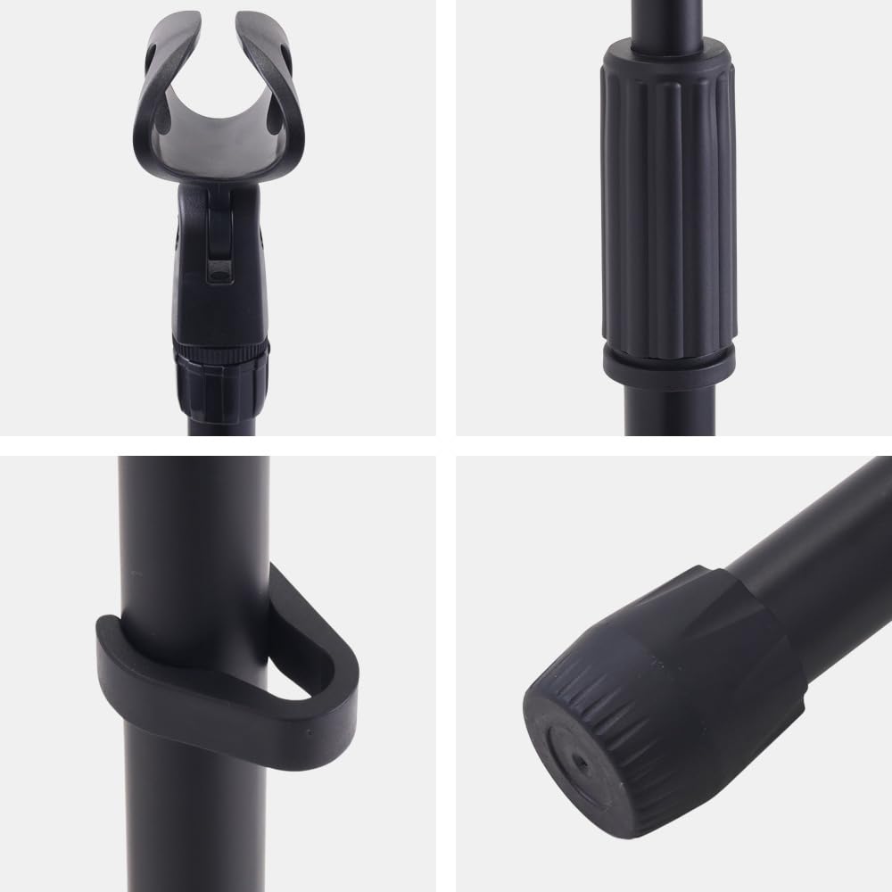 Seathestars Mikrofon Rakt Stativ med Mikrofon Justerbar Kondensatormikrofon Upprätt för Live Karaoke Stativ, Hållare, Höjd, Utdragbar,