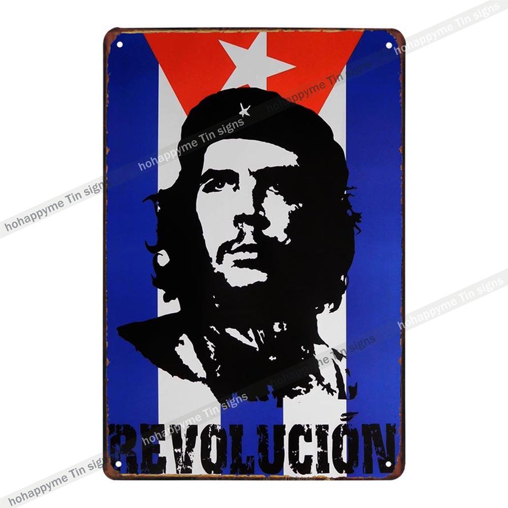 Kommunismus Che Guevara Vintage-Poster Metallschild Retro-Industrie-Dekor Bar Pub Club Männerhöhle Wanddekoration 30 x 20 cm