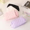 Cotton Quilted Makeup Bag With Large Capacity For Students And Girls