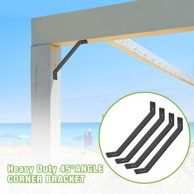 Support Métallique Épaissi Angle de Renfort 45° pour Structure de Pergola