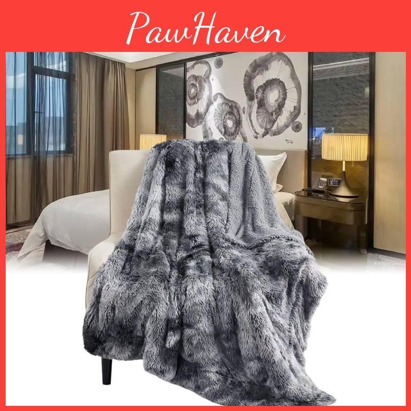 Oversized Faux Fur Blanket Super Soft Cozy Blanket Luxury Fluffy Throw Blan