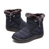 New Winter Warm Snow Boots Unisex Non-slip Waterproof Cotton Shoes Men Women Comfort Plush Fur Lazy Zipper Up Slip On Ankle Boots Casual Low