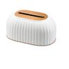 High-Grade Striped Tissue Box & Napkin Holder with Built-in Spring for Living Room & Bathroom