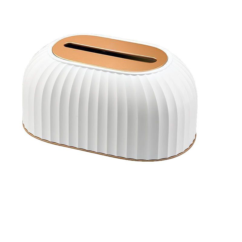High-Grade Striped Tissue Box & Napkin Holder with Built-in Spring for Living Room & Bathroom