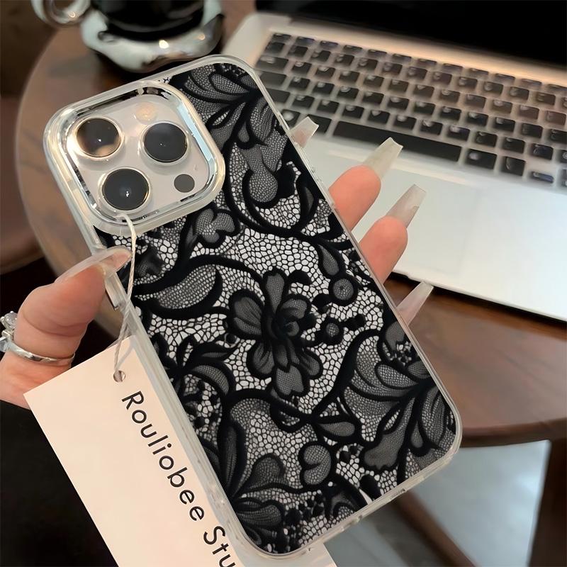 

Phone Case for Xiaomi Mi 15 14T 14 12T 11T 11 Lite Poco X7 X6 F5 F6 X5 X4 X3 GT Pro 4G 5G Transparent Luxury Sexy Lace Pattern Poco X7 Pro 5G