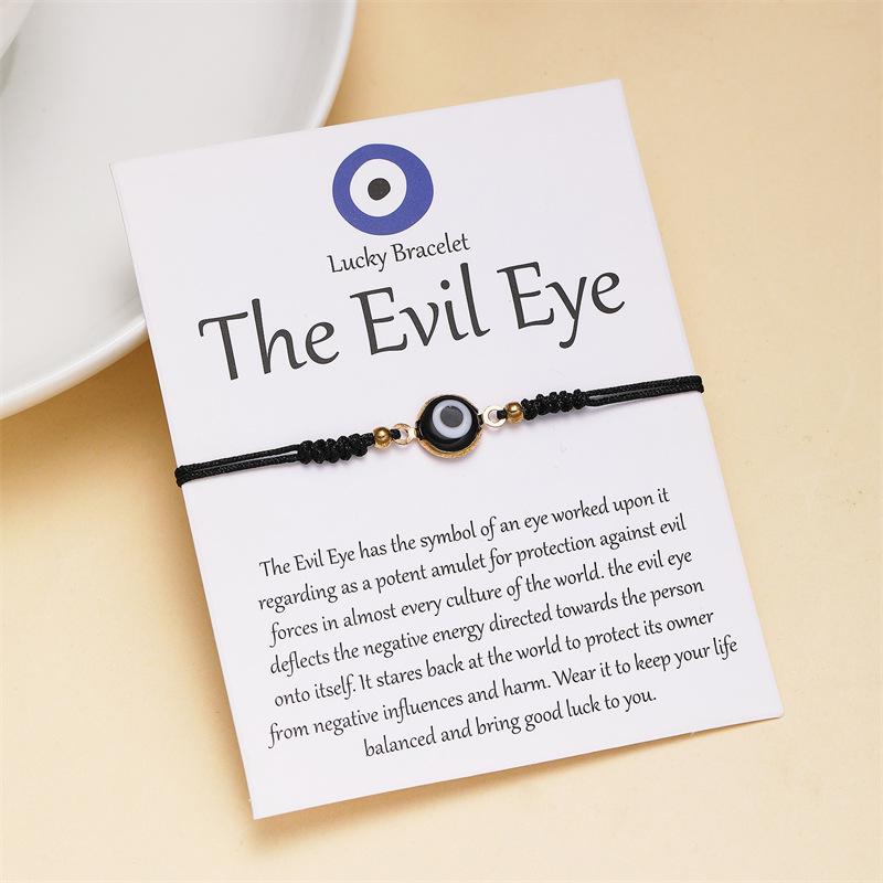 Devil's Eye Resin Bracelet: Fashionable, Versatile, Handmade Woven Accessory