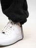Jigga Wear Teddy Simple Crown Men's Black Sherpa Baggy Sweatpants M