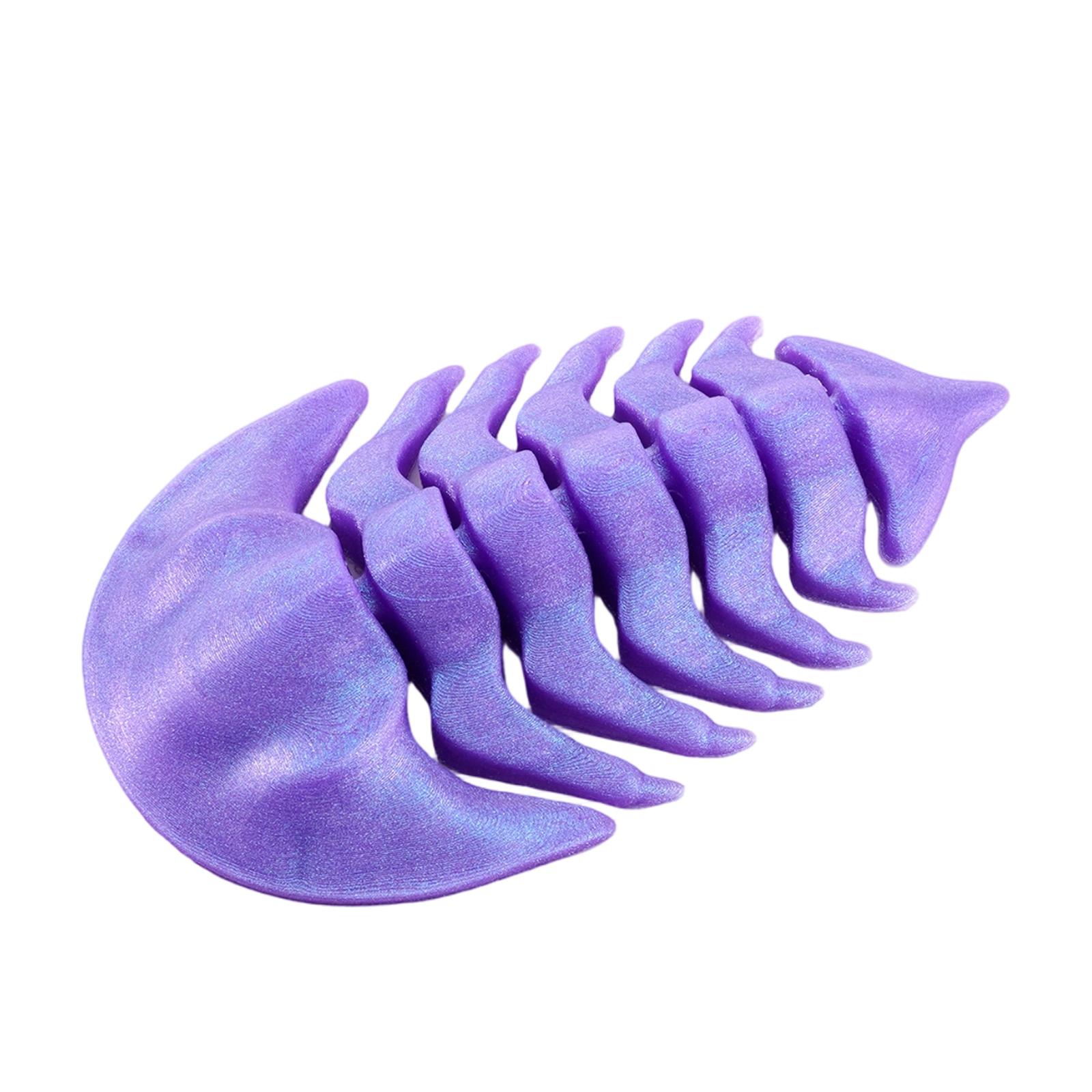 Articulated 3D Printed Toy - Realistic Ancient Creature with Movable Joints One Size фиолетовый