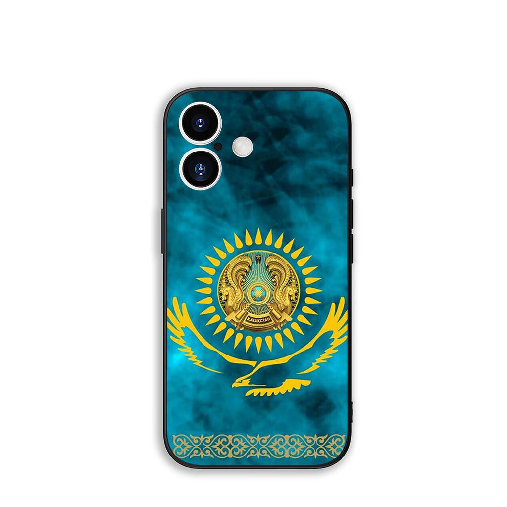 For Apple iPhone 17 16 15 11 Pro XS Max XR 6 7 8 Plus + SE 2020 5 16E Phone Cover Case Kazakhstan Flag