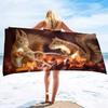 Cute Squirrel Beach Towel Oversized Quick Dry Wild Animal Bath Towels Soft Microfiber Lightweight Pool Towel for Swim Spa Sport
