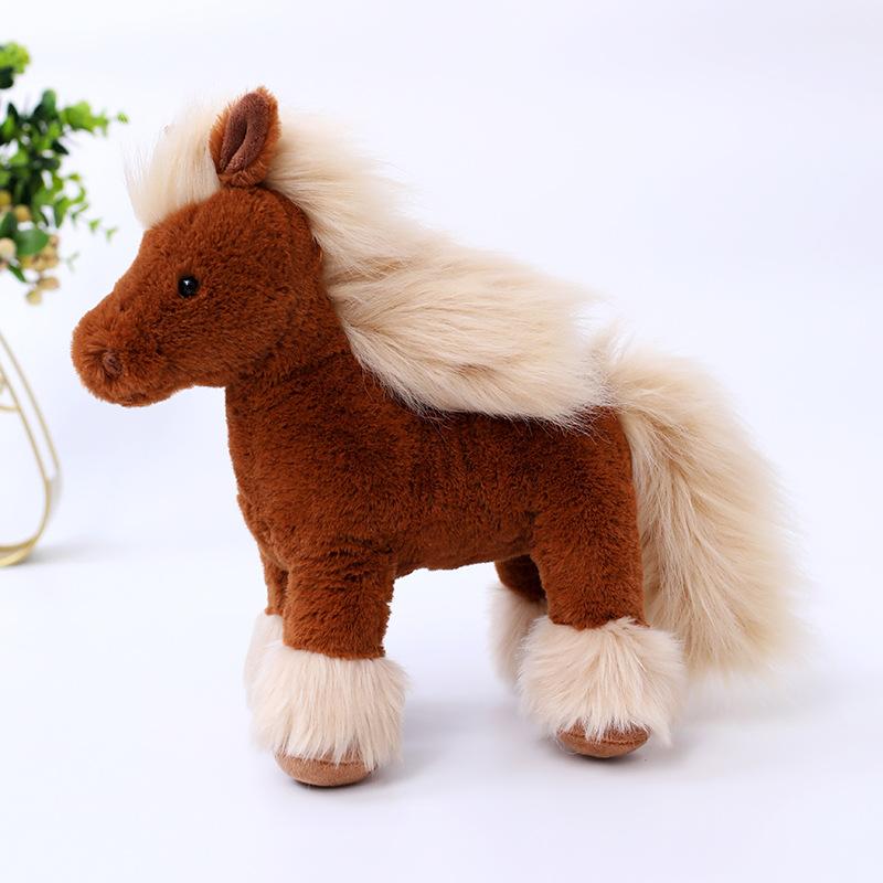 Simulation Pony Doll Plush Toy Children'S Bed To Sleep With Rag Doll Throw Pillow Doll Birthday Gift For Girls