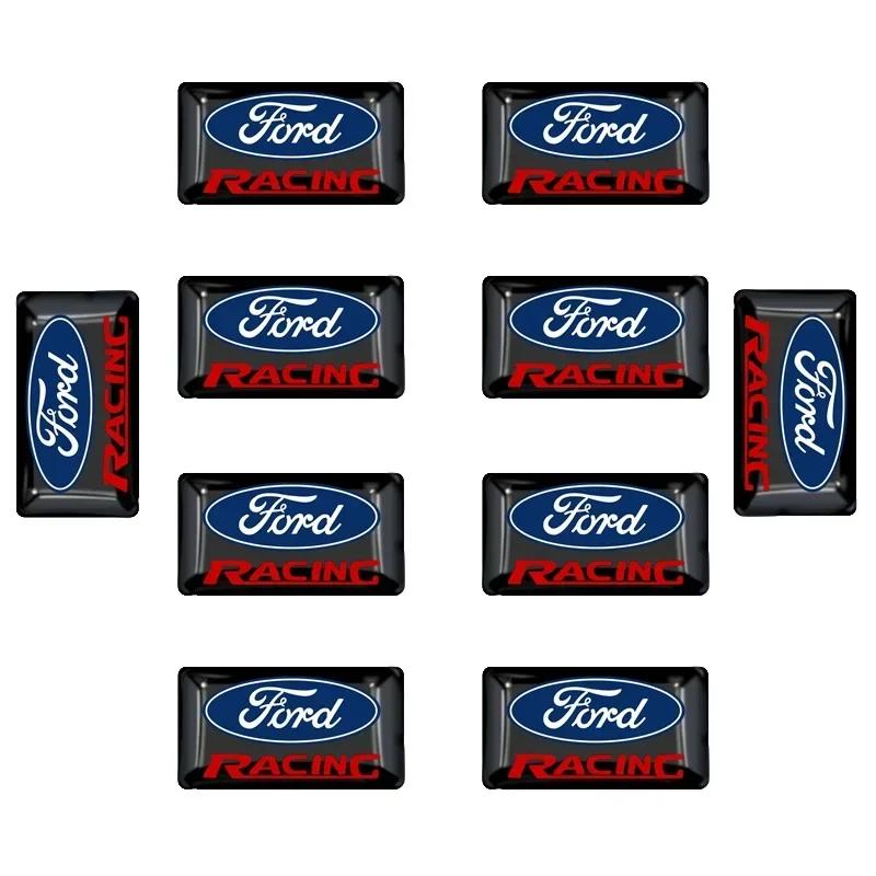 

Car Sticker Hot For Ford 10Pcs Car Logo Remote Control Key Badge Stickers For Ford Focus 2 3 MK6 Mondeo MK4 C-max Fiesta ranger чорний