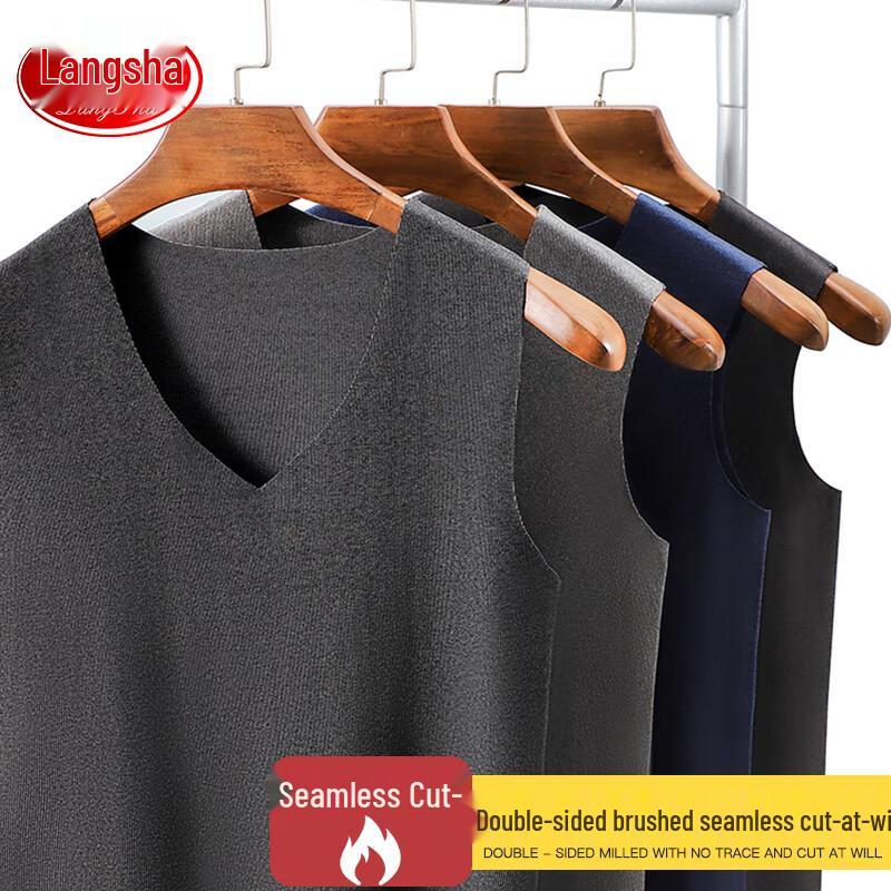 Мужской бесшовный тонкий терможилет Langsha XL