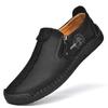Fashion Handmade Leather Men Shoes Casual Slip on Loafers Breathable Leather Shoes Mens Flats Hot Sale Moccasins Tooling Shoes Plus Size