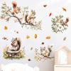 Squirrel Wall Sticker: Removable Self-Adhesive Art for Living Room, Bedroom, or Entrance