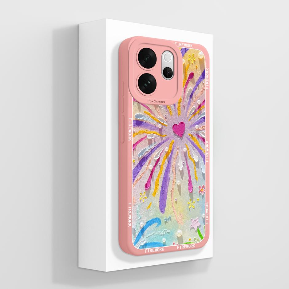 For VivoV70 V70Elite V70FE Case Love Heart Flower Dustproof Drop-Resistant Minimalist Protector For Vivo V70 FE Elite Capinha