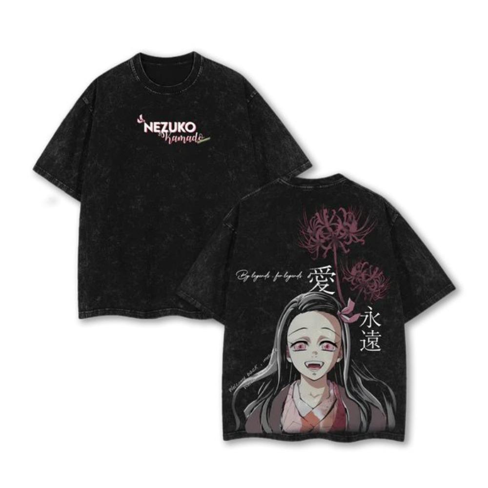 Summer Y2K Anime Print Casual Top Retro Kamisama No Horimiya Washed T-shirt Suitable for Daily Wear Street Style.