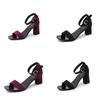 Fashion Summer Womens Roman Style Open Toe Low Heel Sandals With Buckle For Adults