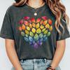 Pride Month Shirt, Ally Shirt, Botanical Rainbow Heart Tee, Plant Lover Gift