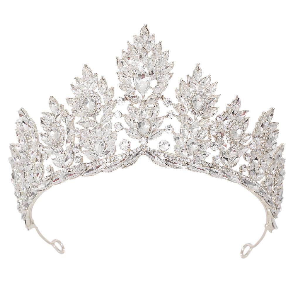 1pc Baroque Purple Tiara Rhinestone Crystal Bridal Crown for Princess Weddings Elegant Diadem Hair Zircon Pageant Accessories
