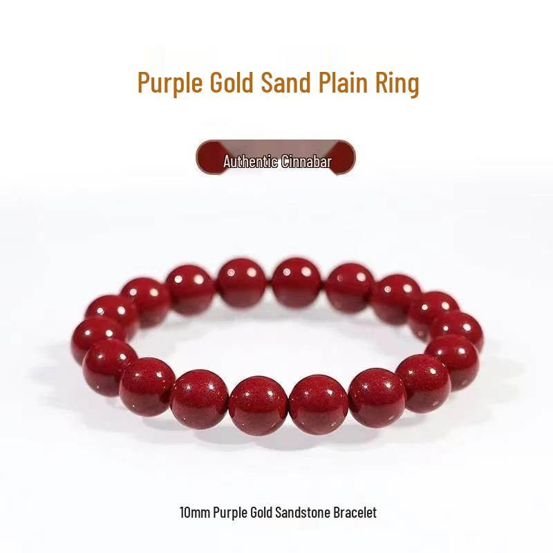 Low Cinnabar Bracelet: Zodiac Purple Gold Sand Band for Couples, Unisex Jewelry Gift
