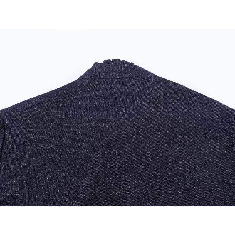 Myst&Za Women's Winter 2025 Bow Denim Shirt