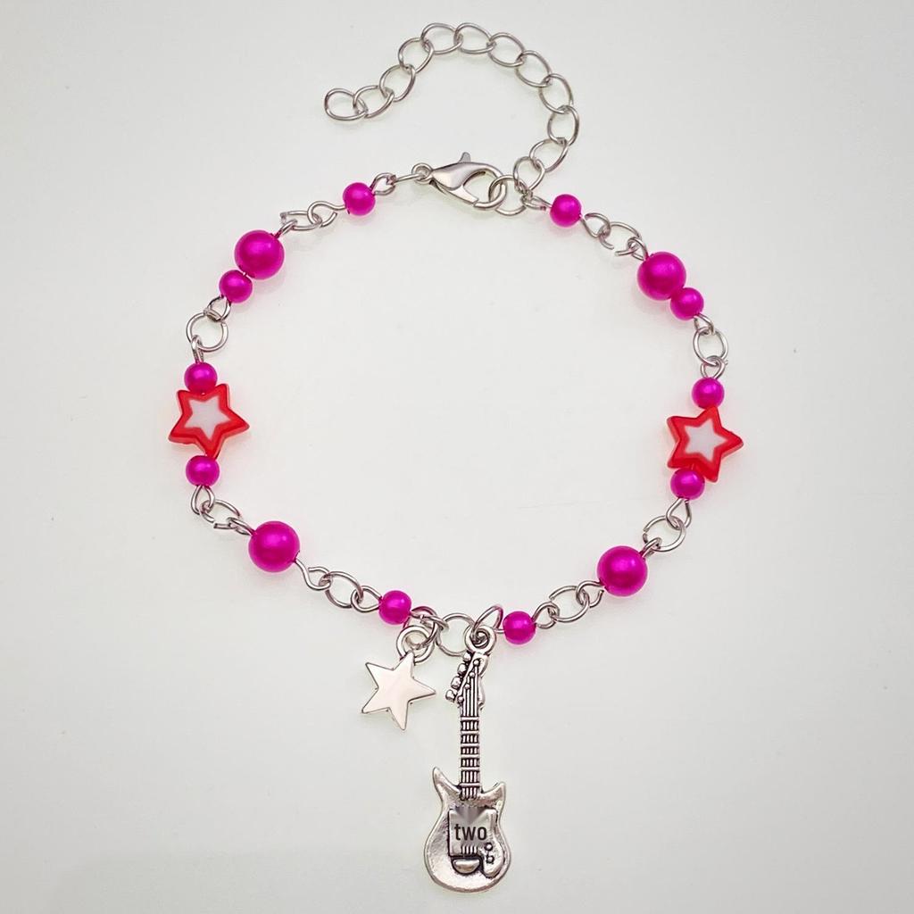 Heißverkaufendes Punk-Stern-Armband: Spicy Girl Gitarre & Herzförmiger Schmuck für Paare & Beste Freunde
