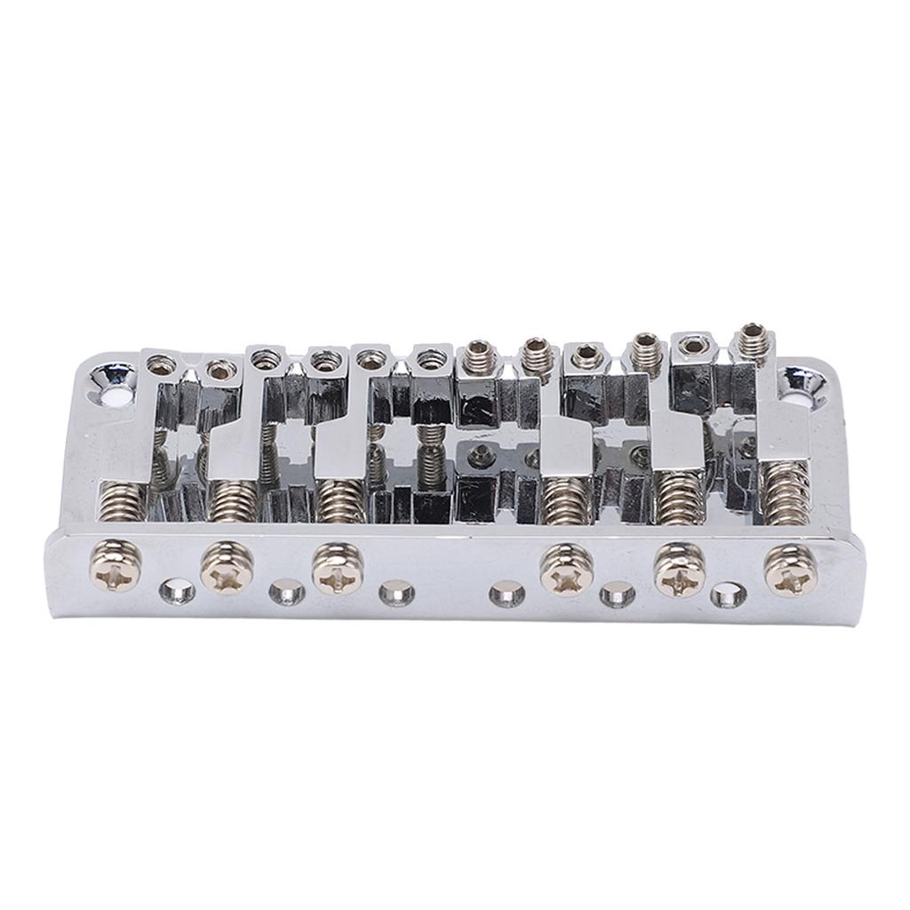 6 String Metal Bridge Replacement Adjustable Saddle Bridge Stringed Instrument Accessories