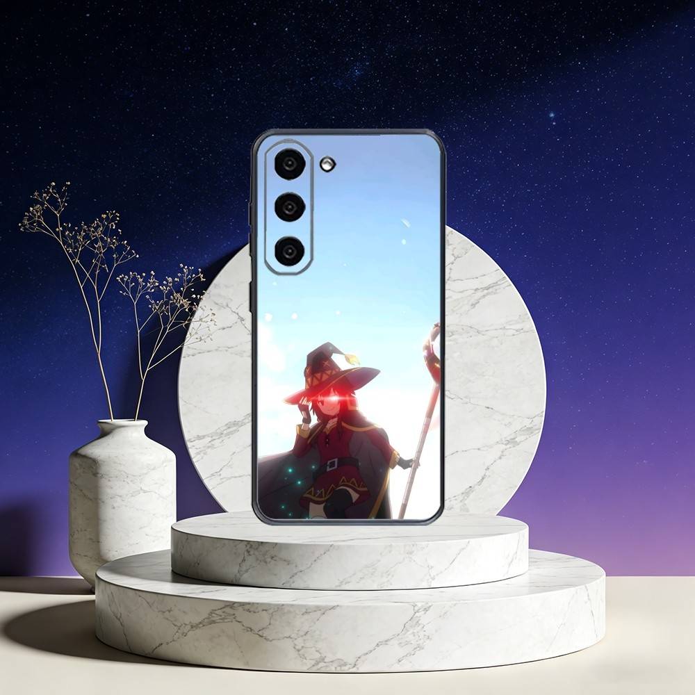 Megumin Anime K-KonoSubaS Phone Case For Samsung Galaxy A73,A72,A71,A70,A53,A52,A51,Others Soft Black Cover