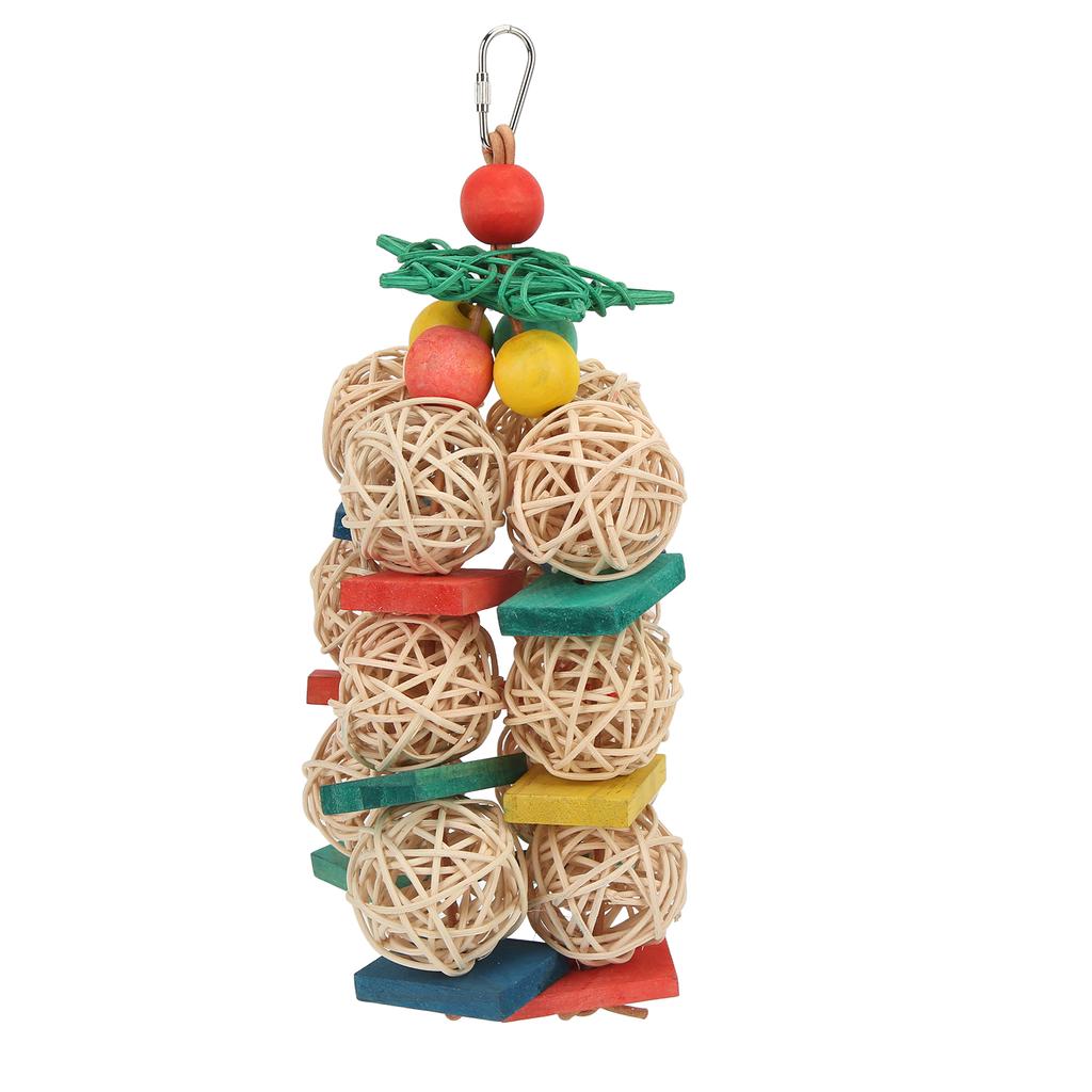 Parrot Chewing Toy Colorful Toxic Free Hanging Bird Climbing Bite Toy for Budgies Parakeet