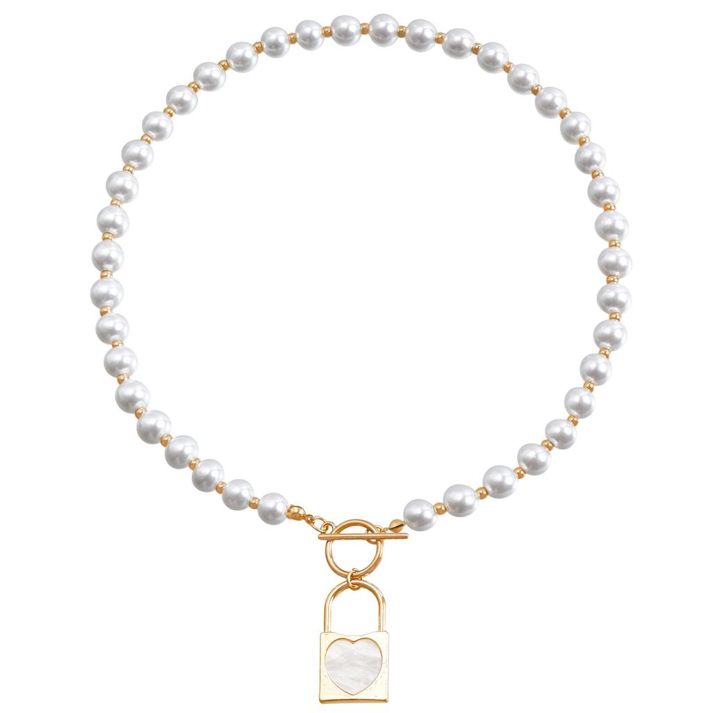 Grenzüberschreitendes Schlichtes Temperament Imitationsperle Ccb Runde Perle Mix and Match Perlenkette Fünfzackiger Stern Pulloverkette Accessoires Frauen