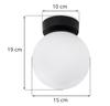 ALTA WHITE 1-FLAT CEILING LAMP BLACK E14