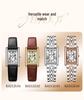 SK Women's Retro Quartz Watch with Genuine Leather Strap - Waterproof, Versatile, Small Square Dial