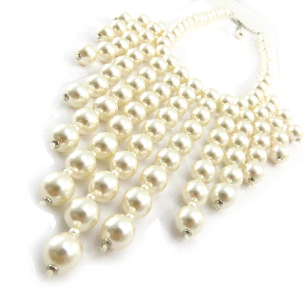 Les Trésors De Lily [J6292] - Ivory 'Comtesse' Designer Necklace