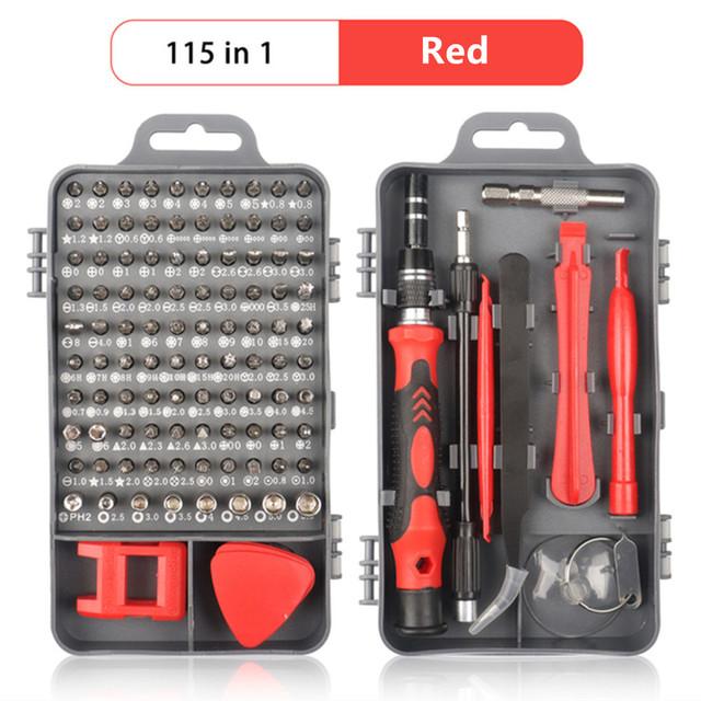 Zestaw wkrętaków 25/115/135/140 w 1 Magnetyczny Zestaw bitów Torx Phillips Z kluczem do usuwania elementów elektrycznych Narzędzia do naprawy Telefonu PC