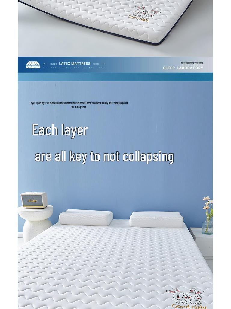 Luxury Double Soft Latex Mattress Pad for Dorms and Homes