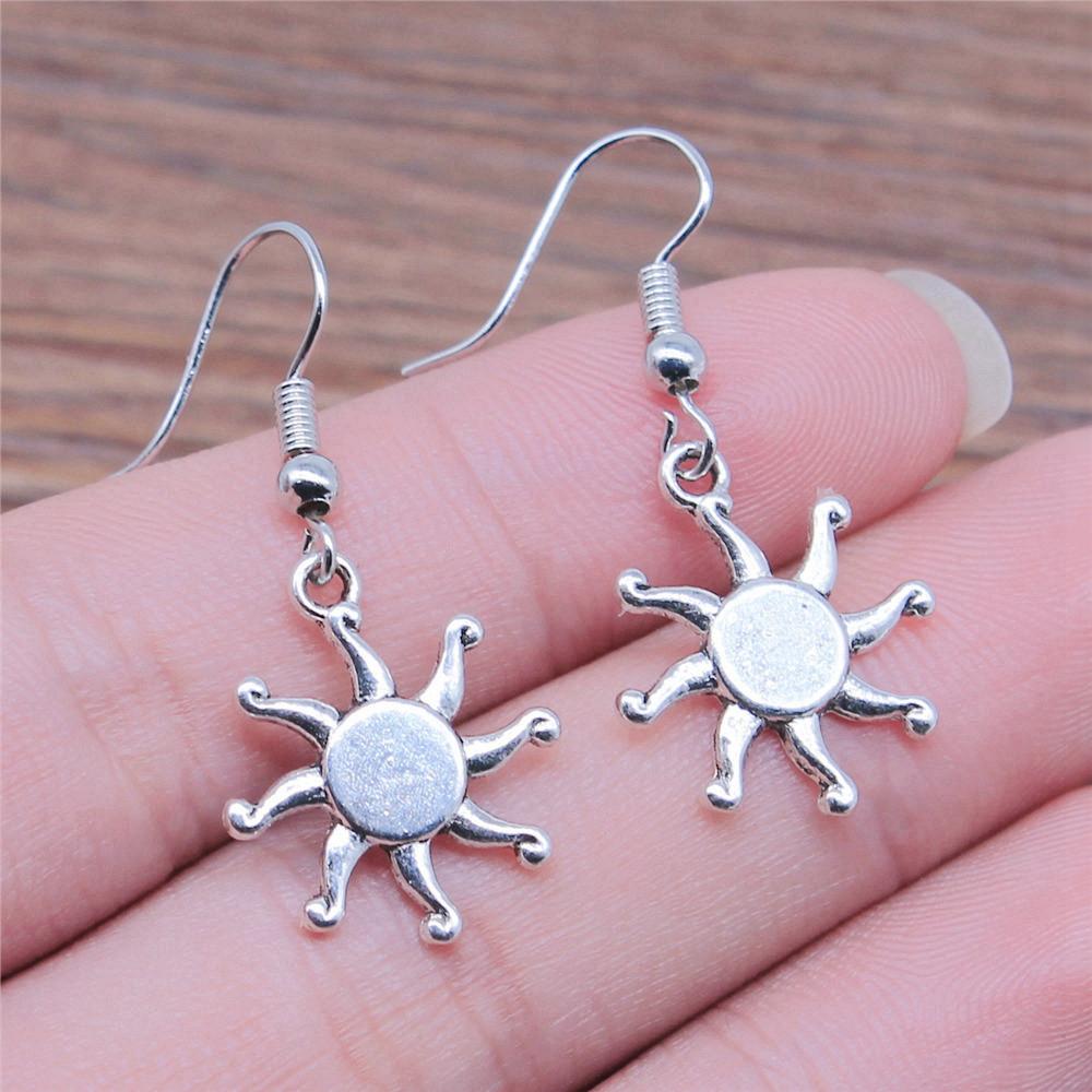 Ohrhänger Sonne Mond Vintage Schmuckzubehör Ohrringgröße 18x19mm QE030