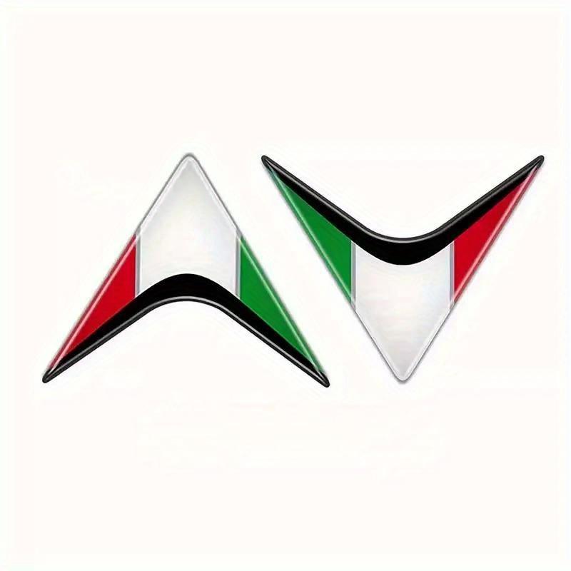 2pcs Italy Flag Limited Edition Racing Sport Decals Italia Flag Emblems AccessoriesBadge Decal Design for Motorcycle Car Truck Bike