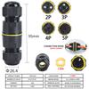 IP68 M16 M20 M25 Male Female Docking Connector Waterproof 2/3/4/5 Pin Terminal Electrical Wire  Cable Connector For Outdoor