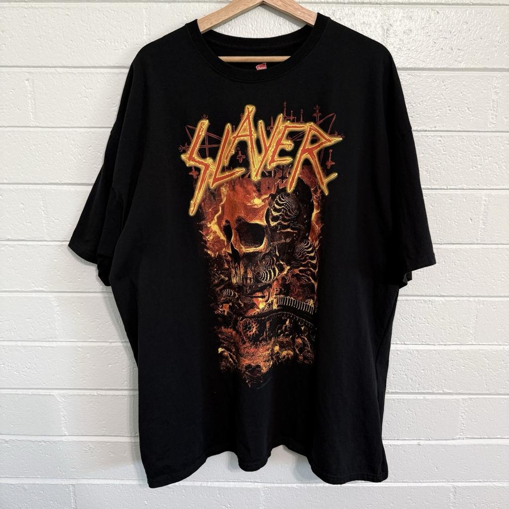 SLAYER The Final Campaign Tour Shirt Black Heavy Metal Size 3XL Fits 2XL 2 Sided Unisex T-Shirt