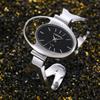 Luxury Fashion Watch For Women Steel Band Light Bracelet Version Creative Oval shaped watch Student Quartz Wristwatches Clock Gift