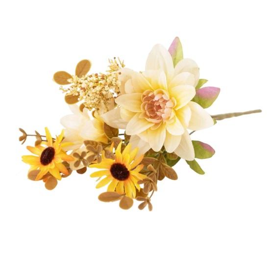 

Искусственный цветок, реалистичный декоративный цветок из искусственного шелка, привлекательный свадебный декор для дома, искусственный георгин, поставка для гостиной бежевый