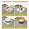 Countertop Storage Rack Strong Load-bearing Foldable Design Simple Installation Kitchen Cabinet Door Hanging Shelf
