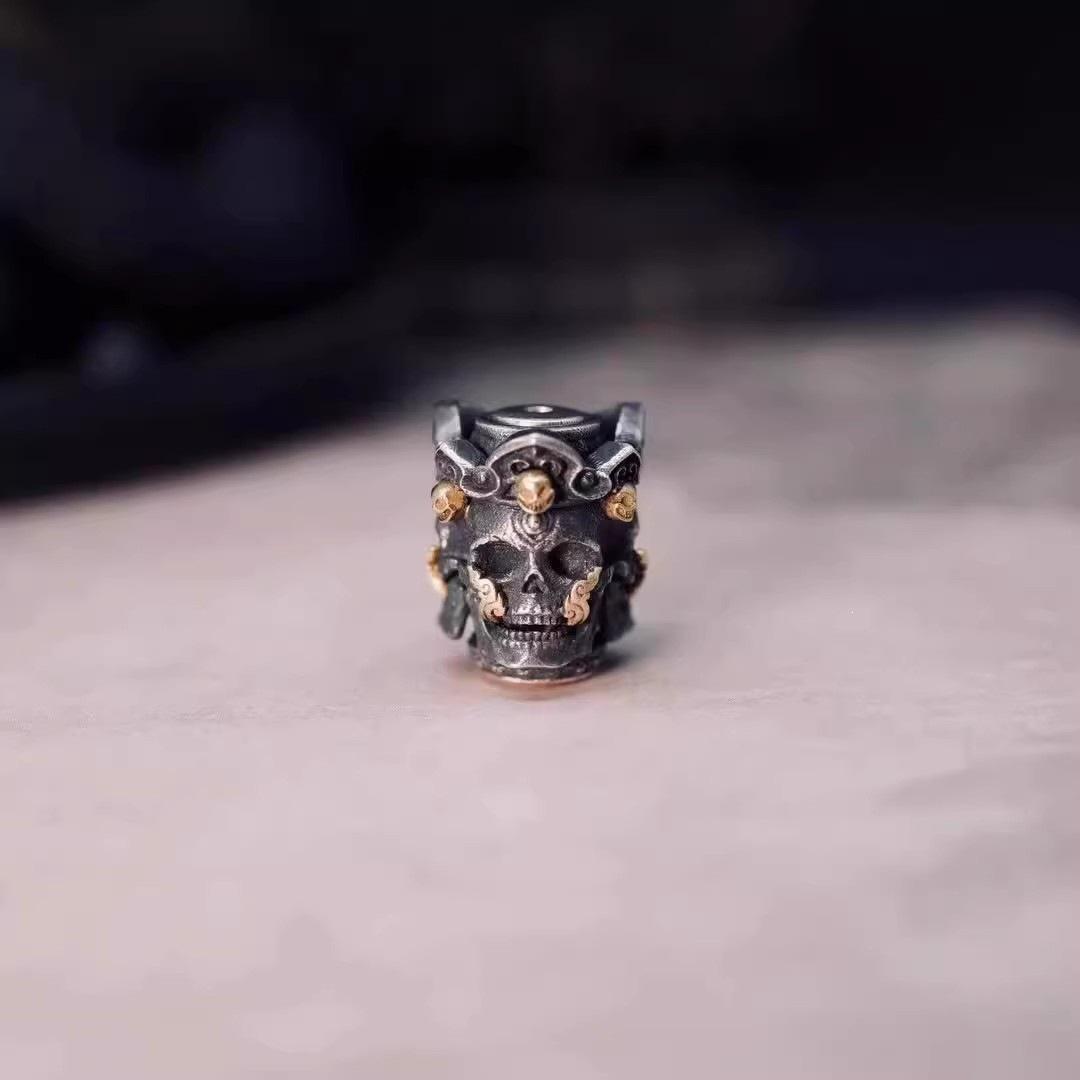 Rotatable Three-Faced Skull Spacer Bead for DIY Bracelet DIY Jewelry Set