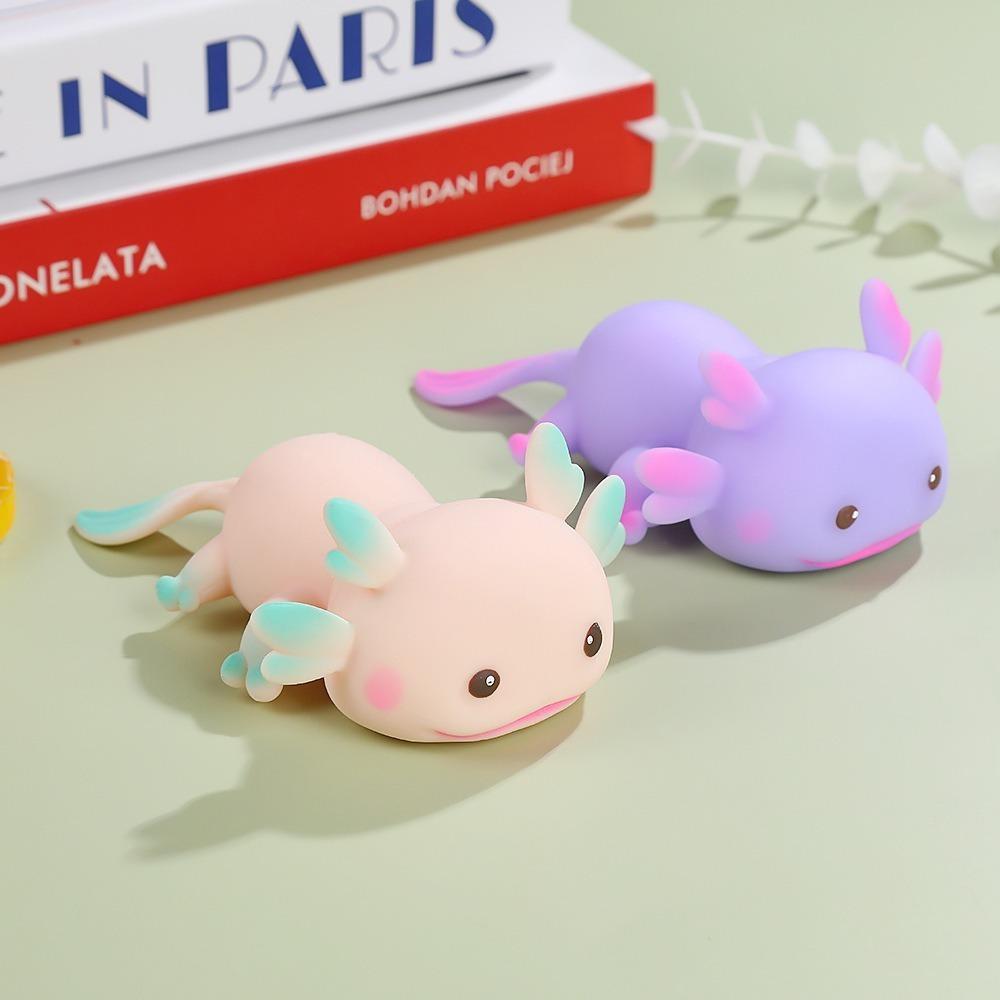 Stress Relief Cartoon Fish Squishy Toy Cute Axolotl Slow Rebound Toys Squeeze Toys  For Adult Kids