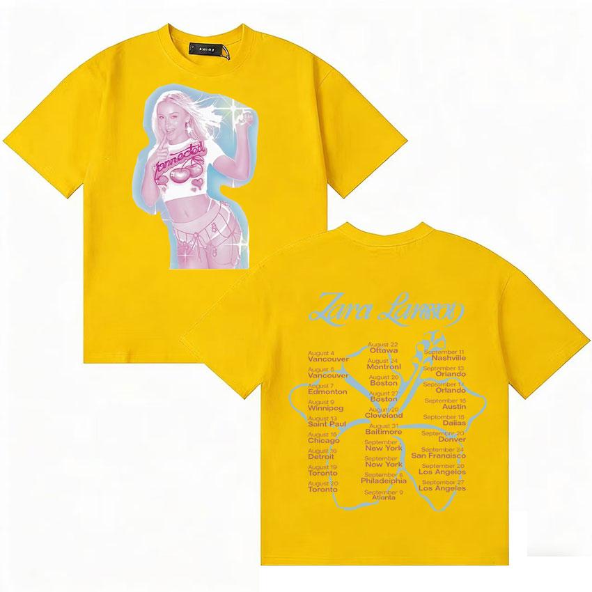 Fashion Style Singer Zara Larsson 2026 TShirt Summer Oversized Streetwear Loose Tshirt Unisexs Women Casual Round Neck Comfort Tee