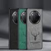 Für Honor X60 Pro Leder Stoßfest Telefon Fall Für Honor X60i X50 GT Cartoon Elch Hirschkopf Schutzhülle Für Honor X50 x60 Pro X50i Plus Fundas