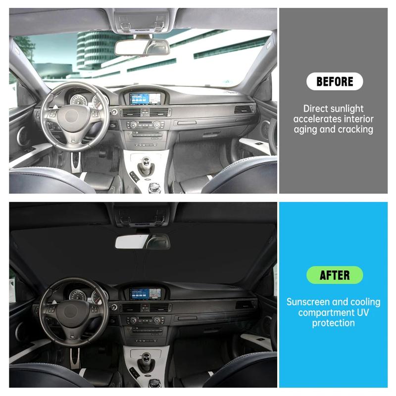 For Ford Fiesta 2017 2008 2009 2010 2022 2023 Windshield Sun Shade Sunshade Sun Visor Protector Foldable Blocks UV Rays Keep