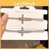 Cross Zircon Necklace Bracelet With Gold Or Silver Finish For Elegant Female Jewelry