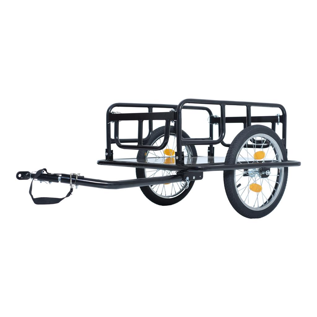 Fahrrad-Lastenanhänger – Robust mit 50 kg Ladekapazität und Universalkupplung, 16-Zoll-Räder & Reflektoren für Einkaufen, Reisen und Transport von Gegenständen
